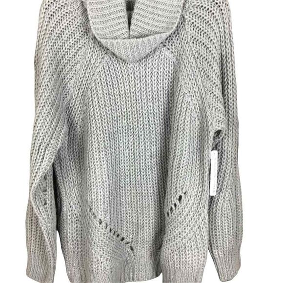 Cloth By Design Women’s Gray Knit Turtleneck Sweater Size M NWT - Picture 12 of 16